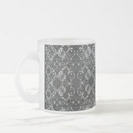 Zwarte Lacework Artistry Frosted Glass Mok