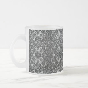 Zwarte Lacework Artistry Frosted Glass Mok