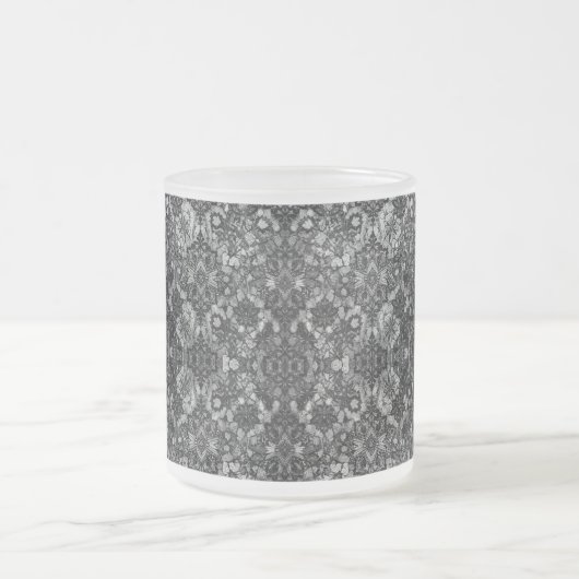 Zwarte Lacework Artistry Frosted Glass Mok (Center)