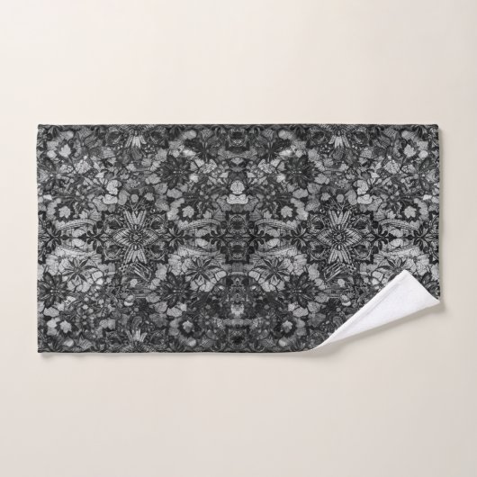 Zwarte Lacework Artistry Handdoek (Handdoek)