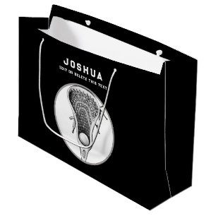 Zwarte Lacrosse Grote Geschenktas Groot Cadeauzakje