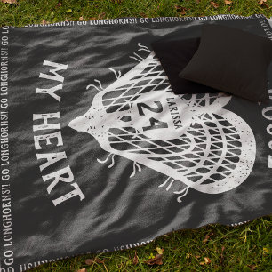 Zwarte Lacrosse My Heart Fleece Dekbed Deken