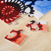 Zwarte lacy-kunst legpuzzel (Zijkant)