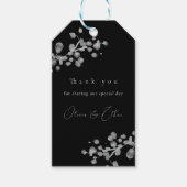 Zwarte lak cadeaulabel (Voorkant)