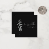 Zwarte lak voor mijn moeder cadeau notitiekaartje (Voorkant / Achterkant in situ)