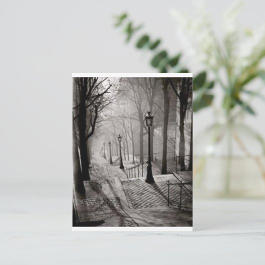 Zwarte lampen briefkaart (Staand voorkant)