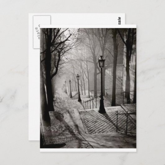 Zwarte lampen briefkaart (Voorkant / Achterkant)