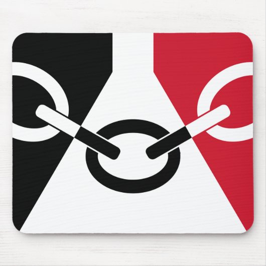 Zwarte landenvlag muismat (Voorkant)