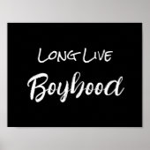 Zwarte Lang Leve Jongensjaren Muurkunst Poster (Voorkant)