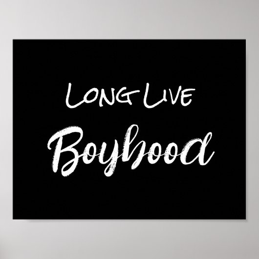 Zwarte Lang Leve Jongensjaren Muurkunst Poster (Voorkant)