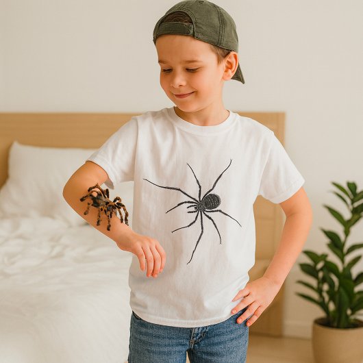 Zwarte Lange Poten Spin Griezelige Arachnide T-shirt