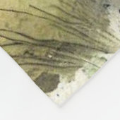 Zwarte langharige Chihuahua in Waterverf Fleece Deken (Hoek)