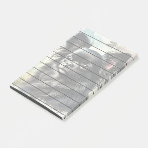 Zwarte langharige Chihuahua in Waterverf Post-it® Notes