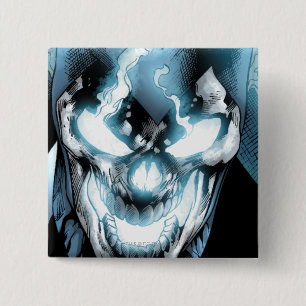 Zwarte lantaarn - Kleur Vierkante Button 5,1 Cm