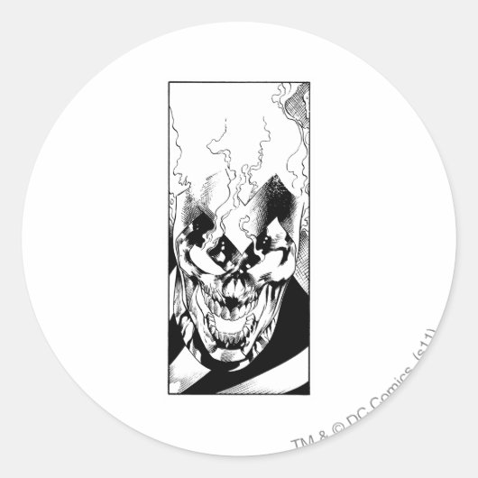 Zwarte lantaarn ronde sticker (Voorkant)