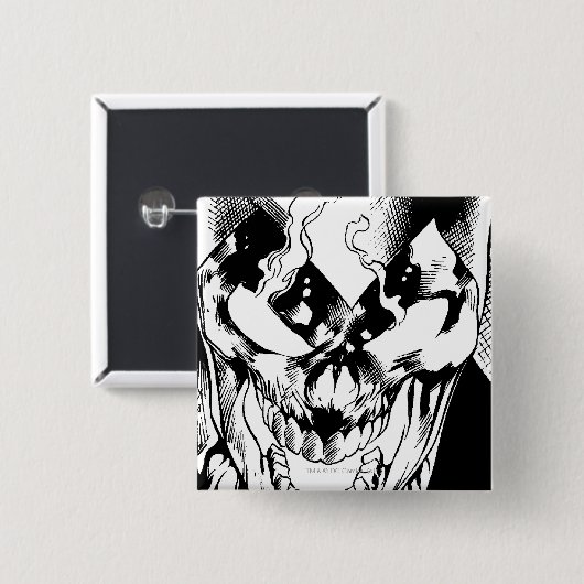 Zwarte lantaarn vierkante button 5,1 cm (Voorkant /achterkant)