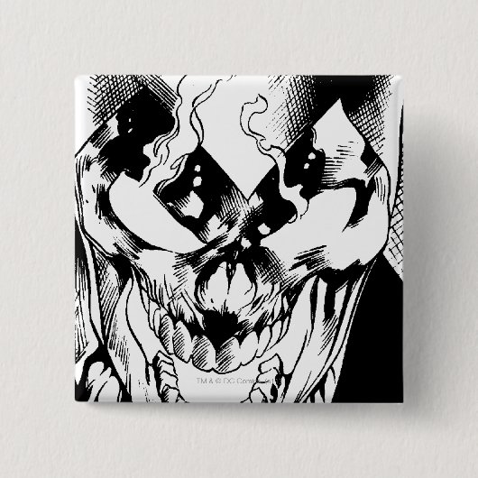 Zwarte lantaarn vierkante button 5,1 cm (Voorkant)