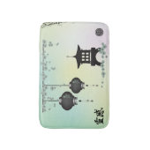 Zwarte lantaarns pagode "Inspiratie" Badmat (Voorkant Verticaal)