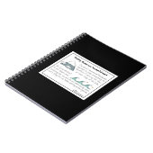 Zwarte laptop met passie en aanvulling vinden notitieboek (Linkerzijde)