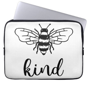 Zwarte laptophoes voor bijen laptop sleeve