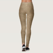 Zwarte Laurel Krans Faux Burlap - Gepersonaliseerd Leggings (Achterkant)