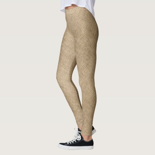 Zwarte Laurel Krans Faux Burlap - Gepersonaliseerd Leggings (Links)