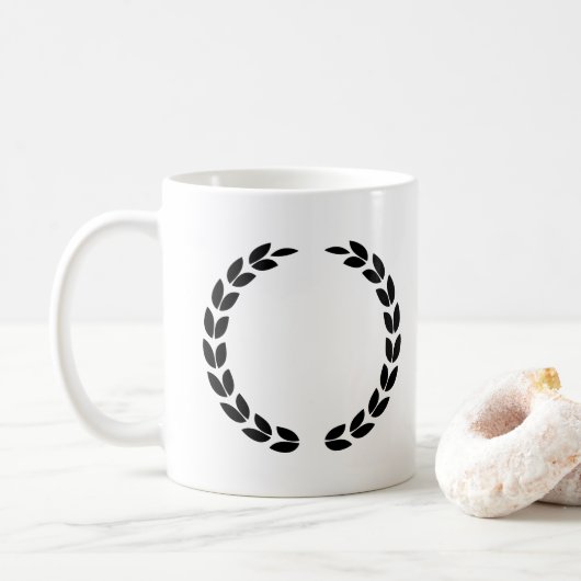 Zwarte Laurel Krans Set Classic Victory Koffiemok (Met donut)