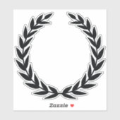 Zwarte Laurel krans Sticker (Vel)
