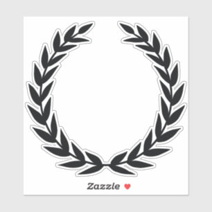 Zwarte Laurel krans Sticker
