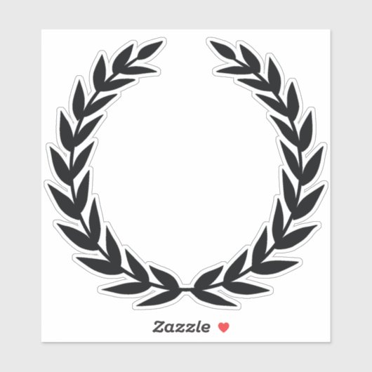 Zwarte Laurel krans Sticker (Vel)