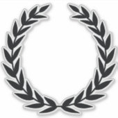 Zwarte Laurel krans Sticker (Voorkant)