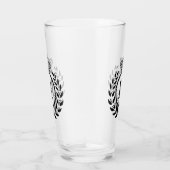 Zwarte Laurel Wreath Crown | Koninklijk Monogram Glas (Rechts)