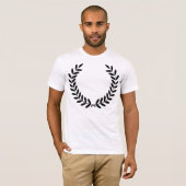 Zwarte Laurierkrans Griekse Olijftak T-shirt (Voorkant volledig)