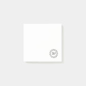 Zwarte lauwerkrans met monogram post-it® notes (Voorkant)