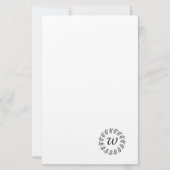 Zwarte lauwerkrans monogram briefpapier (Voorkant)