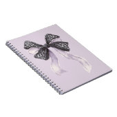 Zwarte lavendel lint notitieboek (Rechterzijde)