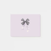 Zwarte lavendel lint post-it® notes (Voorkant)