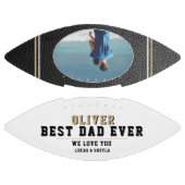 Zwarte leder Beste vader op vaderdag Foto American Football (Panelen)