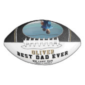 Zwarte leder Beste vader op vaderdag Foto American Football (Voorkant)