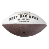 Zwarte leder Beste vader op vaderdag Foto American Football (Gedraaid 270)