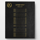 Zwarte leder in de winkel fotoplaat (Voorkant)