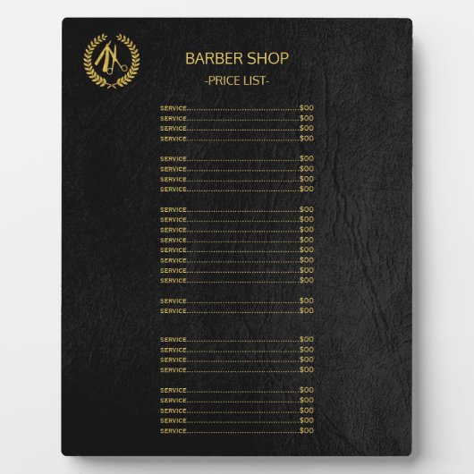 Zwarte leder in de winkel fotoplaat (Voorkant)