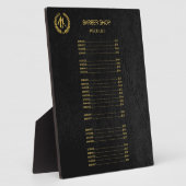 Zwarte leder in de winkel fotoplaat (Zijkant)