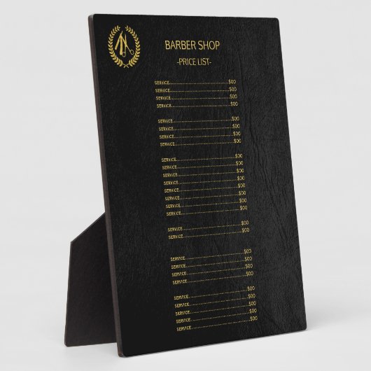 Zwarte leder in de winkel fotoplaat (Zijkant)