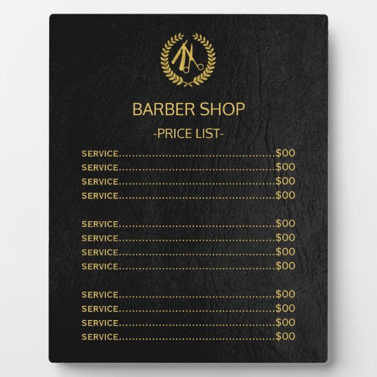 Zwarte leder in de winkel fotoplaat (Voorkant)