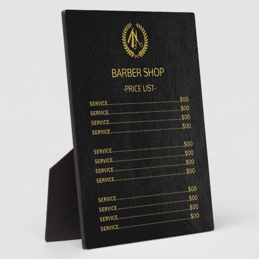 Zwarte leder in de winkel fotoplaat (Zijkant)