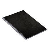 Zwarte lederen achtergrond notitieboek (Rechterzijde)