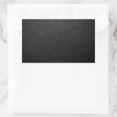 Zwarte lederen achtergrond rechthoekige sticker (Tas)