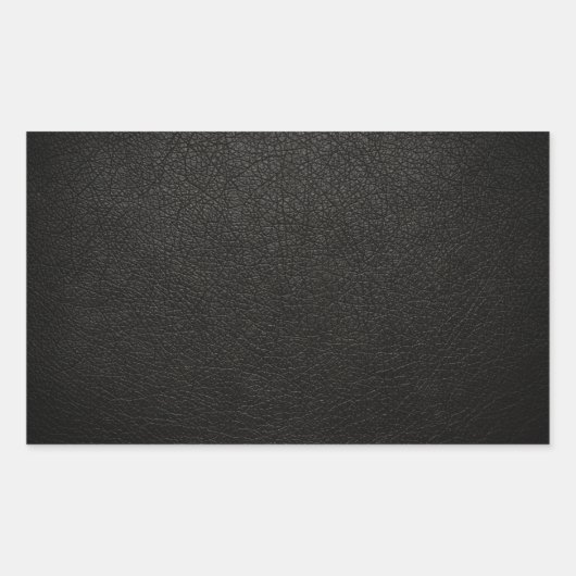 Zwarte lederen achtergrond rechthoekige sticker (Voorkant)