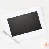 Zwarte lederen achtergrond rechthoekige sticker (Envelop)
